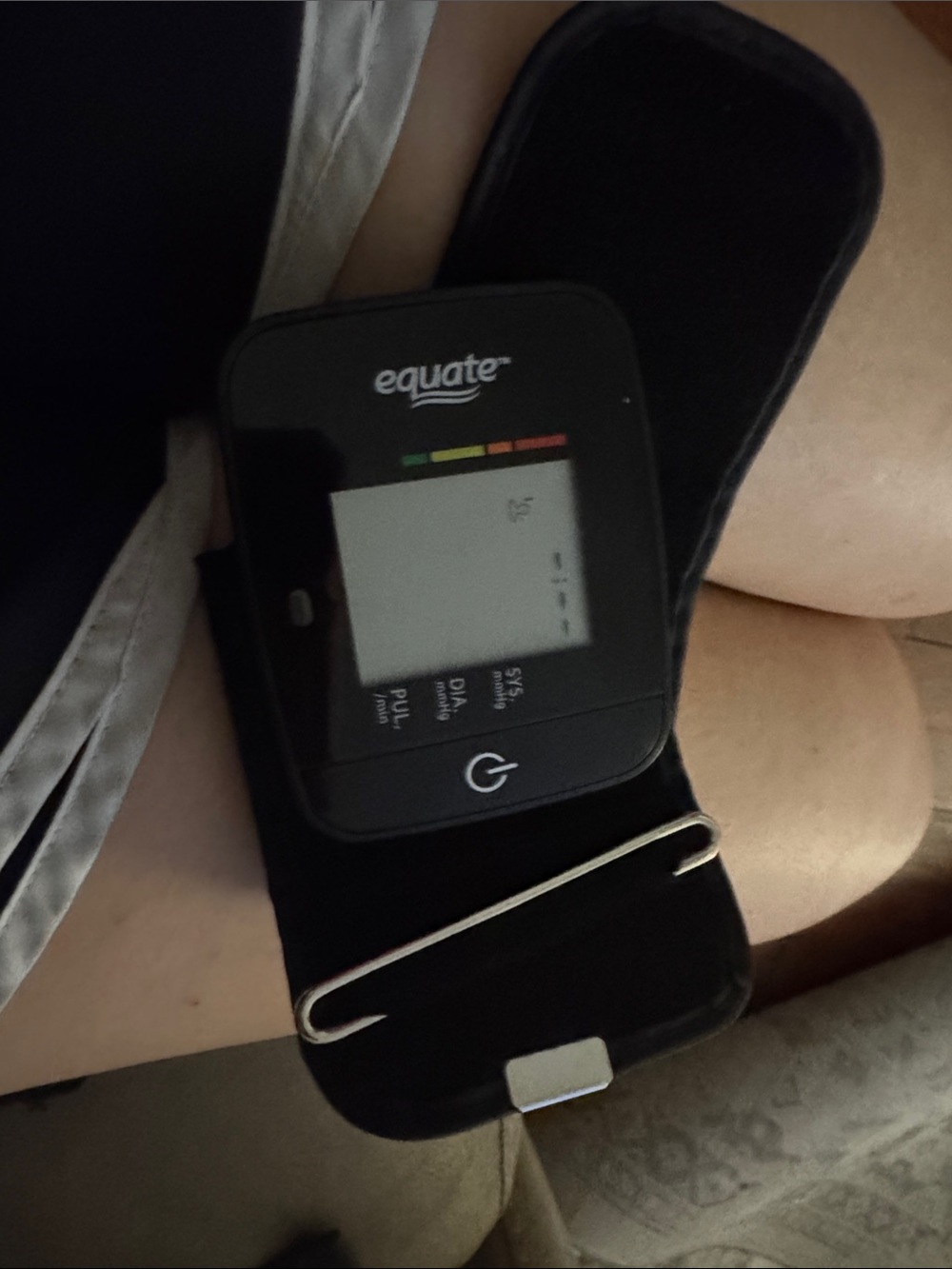 Equate Black Wearable Arm Blood Pressure Monitor - Comfortable Clip-On Cuff